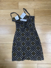 Load image into Gallery viewer, FUREBUCCI French plaid dress, summer temperament pint-sized wrap dresses