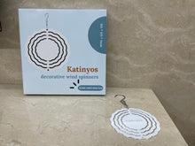 Load image into Gallery viewer, Katinyos double-sided white heat sublimation aluminum wind chimes,personalized heat transfer wind spinners,decorative wind spinners,DIY patio decoration