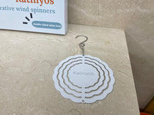 Load image into Gallery viewer, Katinyos double-sided white heat sublimation aluminum wind chimes,personalized heat transfer wind spinners,decorative wind spinners,DIY patio decoration