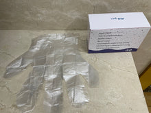 Load image into Gallery viewer, CTgoofy Disposable Plastic Gloves for General Use Disposable Food Prep Gloves - 100 Piece Plastic Food Safe Disposable Gloves, Food Handling, Transparent, One Size Fits Most (100 PCS)