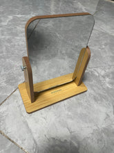 Load image into Gallery viewer, RIWENGO Cosmetic Desktop Mirror,Desktop Wooden Mirror,Home Single Dressing Mirror,Bedroom Mirror