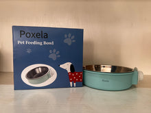 Load image into Gallery viewer, Poxela Pet Feeding Bowl, Pet Stainless Steel Food Bowl, Hanging Anti-Tip Food Bowl for Cats