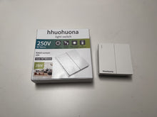 Load image into Gallery viewer, hhuohuona white one open double control light switch, double open double wall household light switch, concealed socket panel