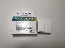Load image into Gallery viewer, hhuohuona white one open double control light switch, double open double wall household light switch, concealed socket panel