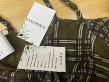 Load image into Gallery viewer, FUREBUCCI French plaid dress, summer temperament pint-sized wrap dresses