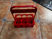 Load image into Gallery viewer, Portrpe portable bottle basket, ktv wine rack, plastic carrying basket, collapsible wine rack, portable bottle rack, portable frame 6 bottle bottle holder