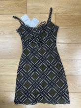 Load image into Gallery viewer, FUREBUCCI French plaid dress, summer temperament pint-sized wrap dresses