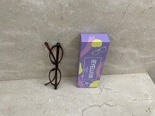 Load image into Gallery viewer, IEYELUUK Eyeglasses, Japanese Brown Teal Eyeglasses, Vegan Wearable Eyeglasses, Oval Small Frame Eyeglasses