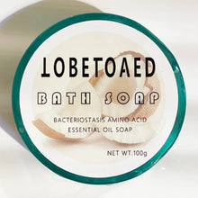 Load image into Gallery viewer, LOBETOAED Bacteriostasis Amino Acid Essential Oil Soap - Bath Soap for Bacteriostat, Dark Spots & Hyperpigmentation with Coconut & Palm Oil - 100g Single Bar