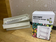 Load image into Gallery viewer, SZCSMY bathroom shelves for storage, bathroom floor multi-tier storage racks, cleat removable storage racks, kitchen bedroom storage racks