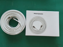 Load image into Gallery viewer, Metarepeater 60ft White RG6 Professional Coaxial Cable for Amplifiers Shielded PVC with Premium Continuous Ground Brass Metal Compression F-F Male Connectors