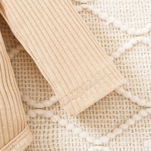 Load image into Gallery viewer, TIGELUKEY Baby Girl Clothes Newborn Long Sleeve Ruffle Romper Short Jeans Pants Leporad Headband Infant Outfits