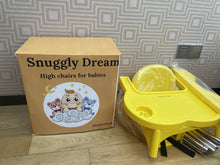 Load image into Gallery viewer, Snuggly Dream children's dining chair, foldable home baby chair, baby high chair, child seat dining table