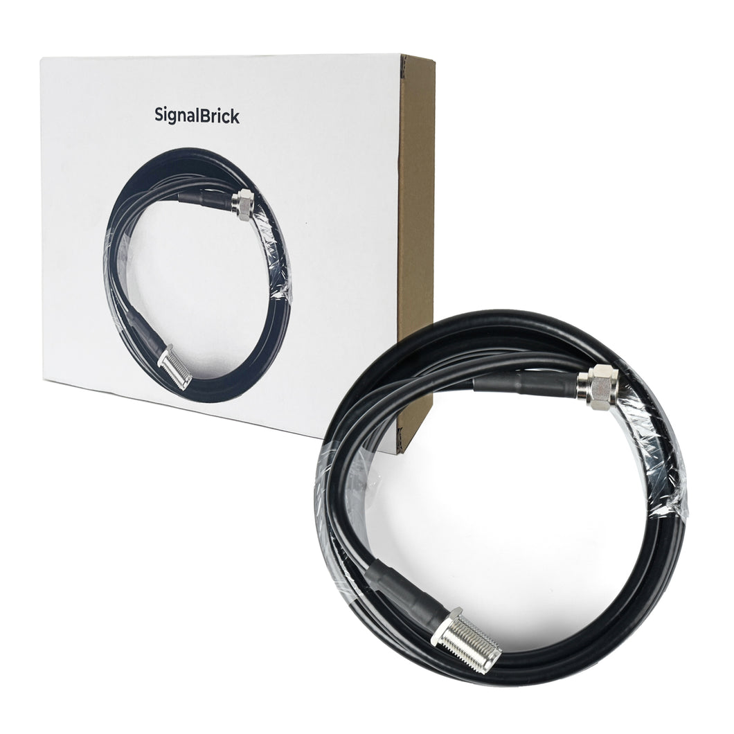 SignalBrick Black 10ft 3D-FB Digital Coaxial Cable F-Female to F-Male Connector Coaxial Cable
