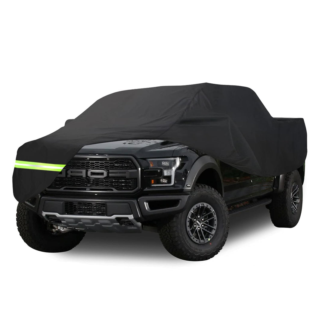 YIXIND Waterproof Car Covers for Ford F150 F250 F350 Raptor Pickup Truck Super Crew Cab 5FT- 8FT Long Bed Box Truck 190T Covers Customer Fit 100% Waterproof Windproof Strap & Double Door Zipper