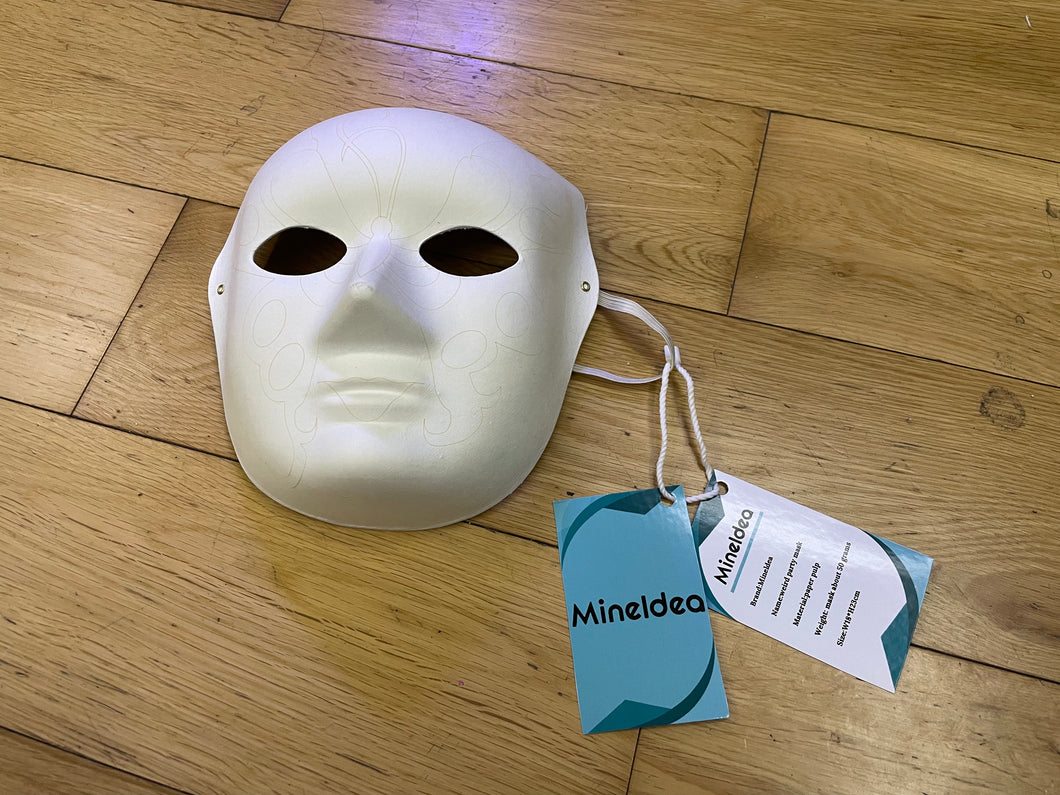 MineIdea Masks, Face White Masks, Spooky Party Masks