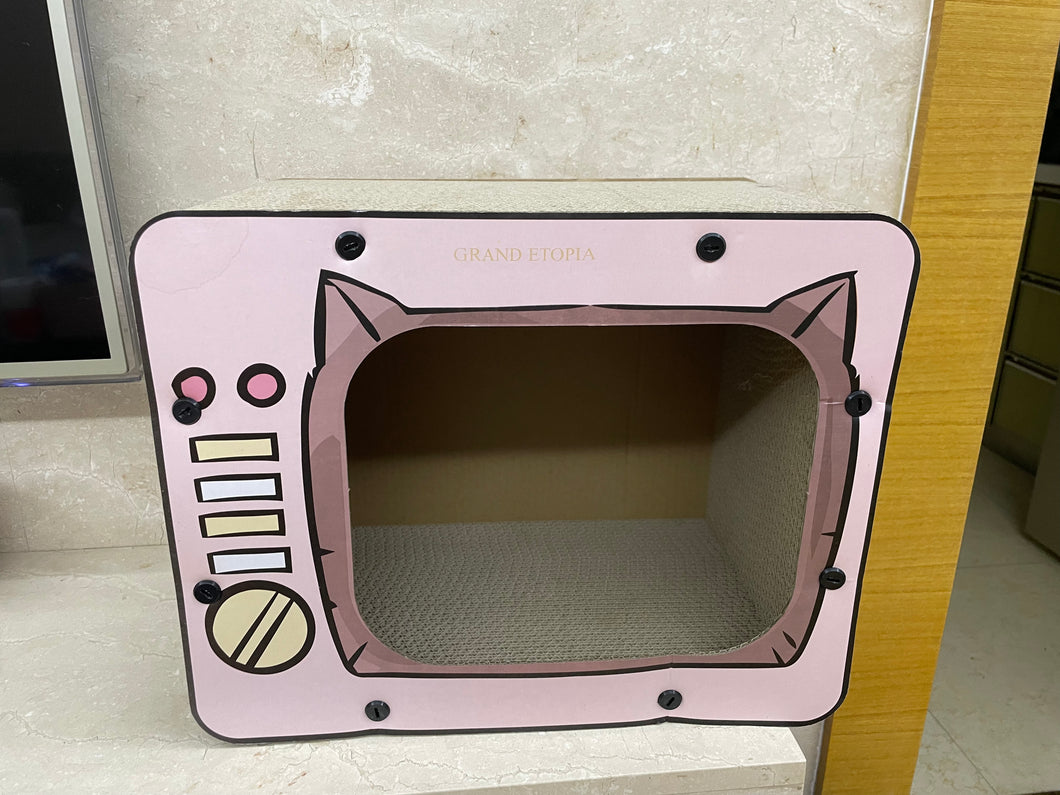 GRAND ETOPIA Cat Scratching Board Litter Box, Wear-resistant Non-Debris Vertical Cat Litter Box, Scratch-resistant Cat Litter Box, All-season Universal Cat House