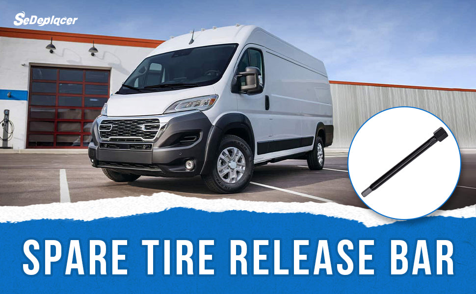 SeDeplacer Spare Tire Release Bar(1PCS) Compatible with Dodge Ram Promaster Van Jack (Black)