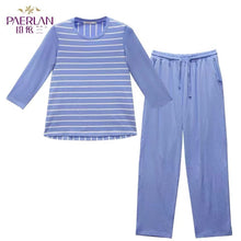 Load image into Gallery viewer, PAERLAN Pajamas for Women Long Sleeve Sleepwear Soft Loungewear Ladies Pjs Set

