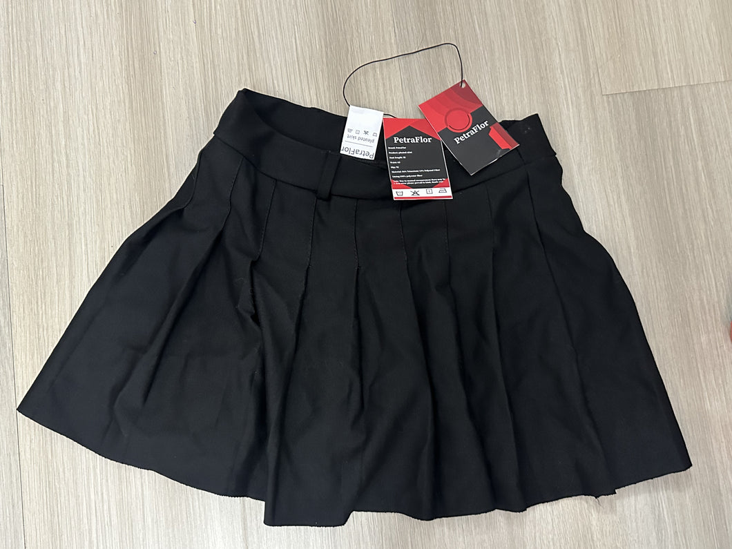 PetraFlor American pleated skirt, summer women's short skirt, anti-slip student college style high waist bustier, a-line skirt