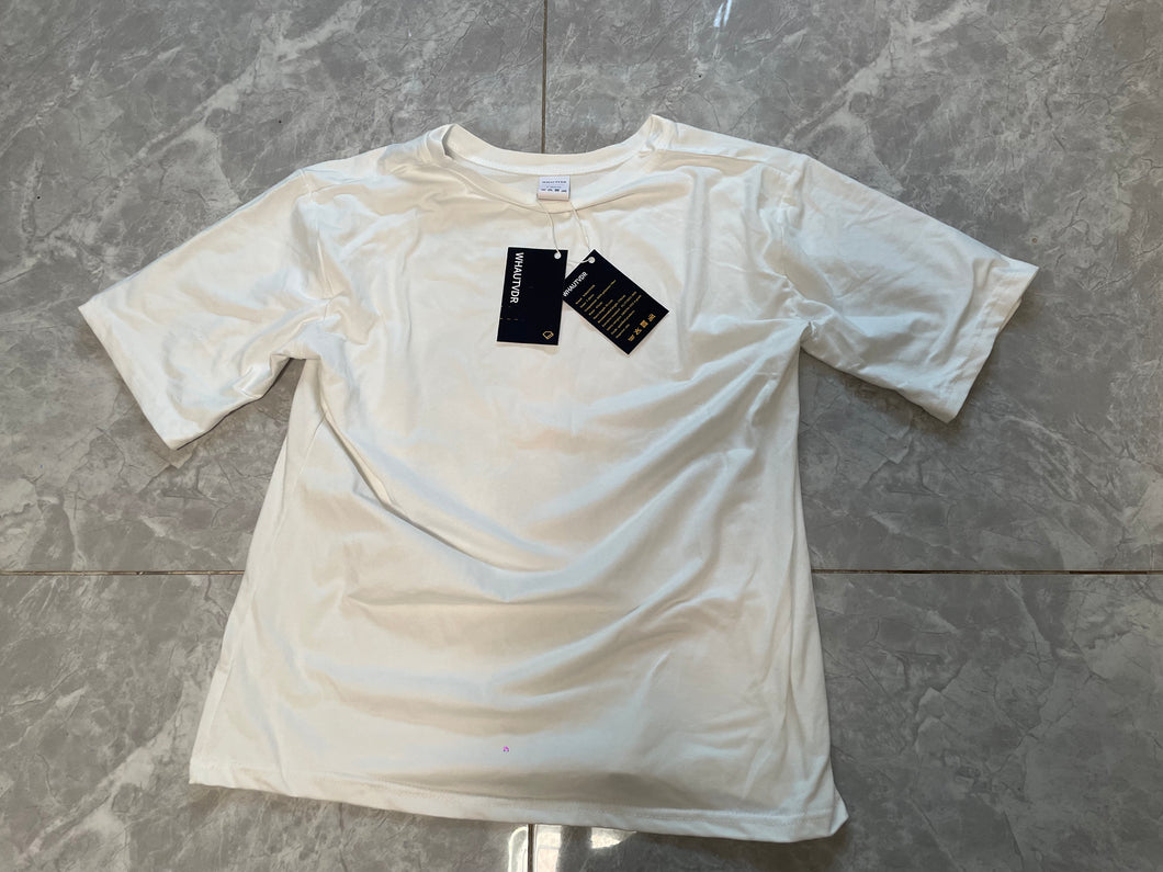 WHAUTVDR short-sleeved T-shirt, bottom shirt, versatile T-shirt, half-sleeved clothes, T-shirt tops