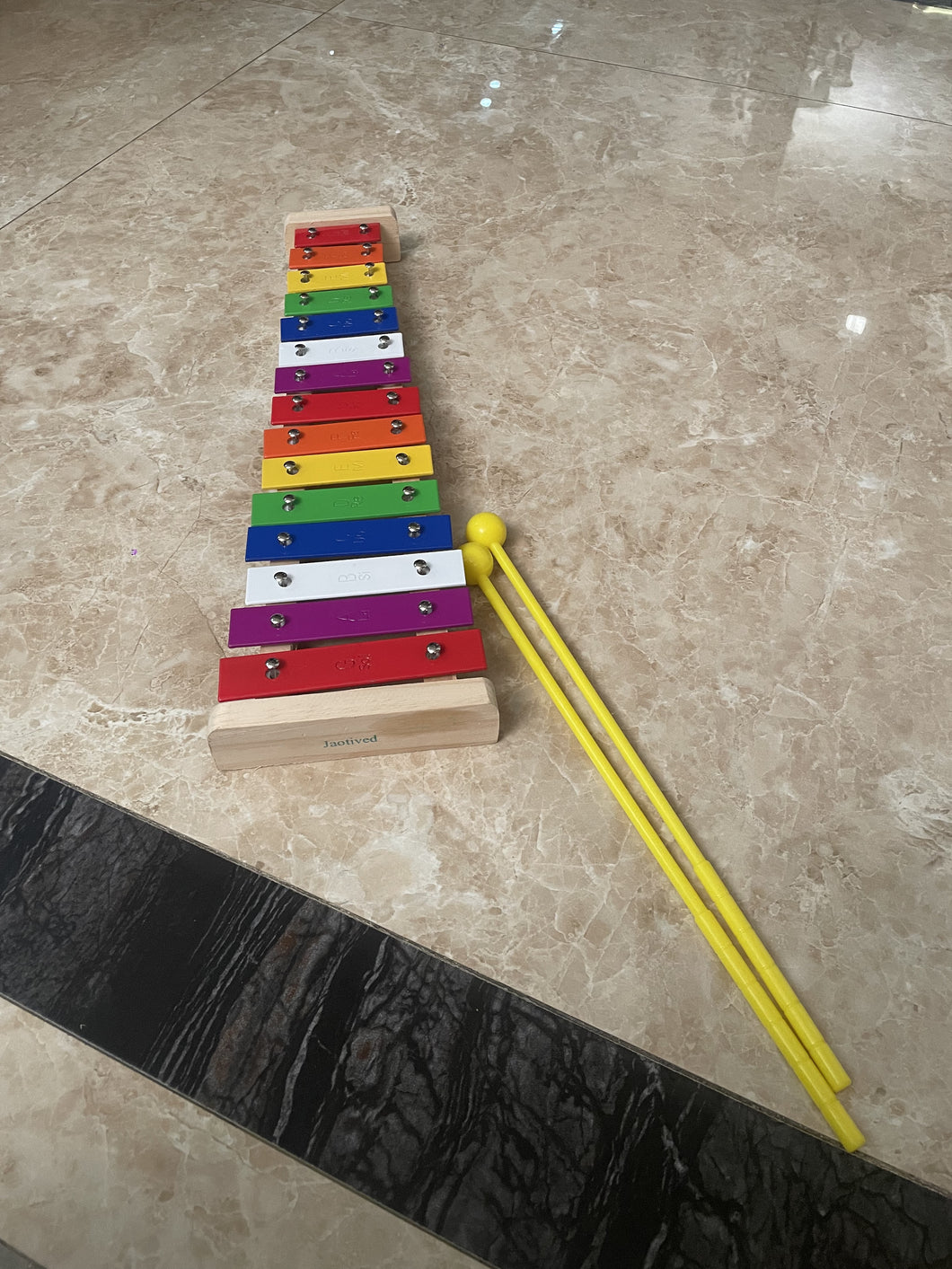 Jaotived Musical Xylophone, Musical Aluminum Plate, Musical Early Learning Hand Knocker, Children's Musical Toys, Bell Harp, Xylophone