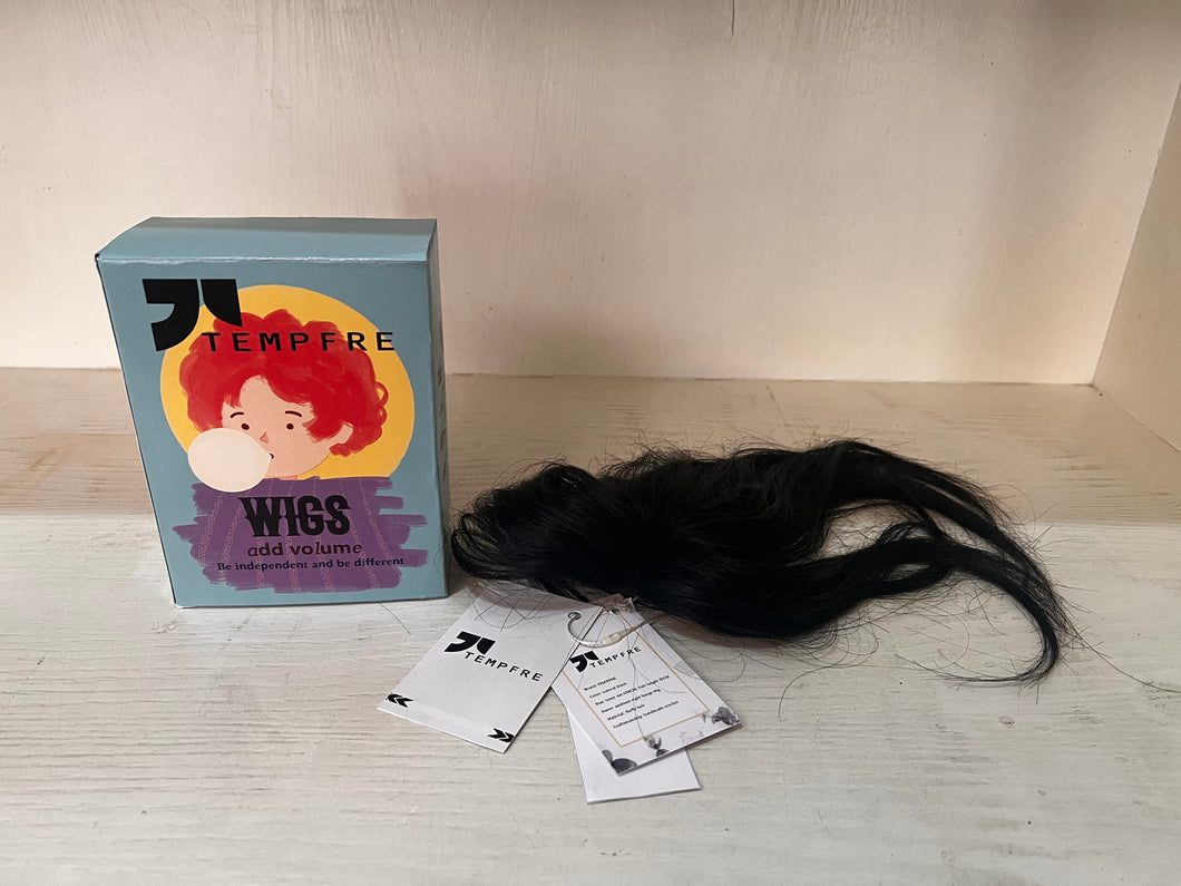 TEMPFRE wig, head volume wig, fluffy cover gray hair center parted hair replacement piece. Simulated hair natural high skull top wig