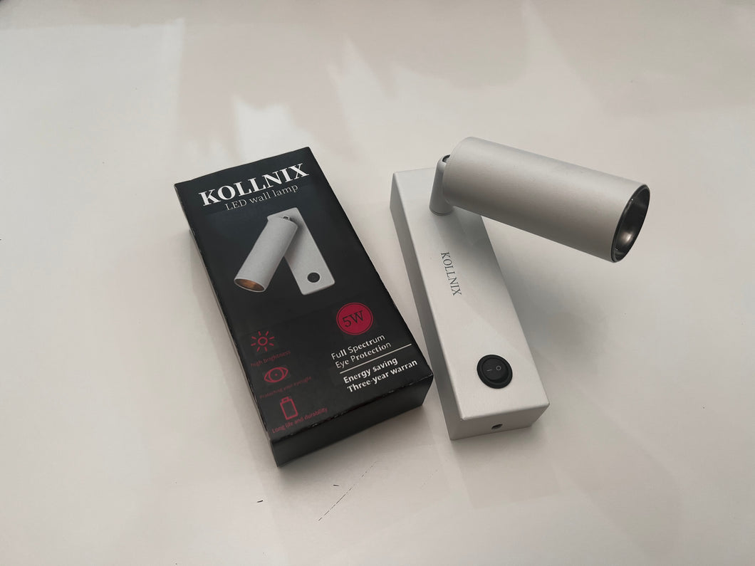 KOLLNIX wall lamp, modern minimalist bedside LED wall lamp, corridor aisle rotatable LED wall light