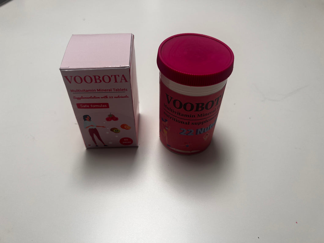 VOOBOTA Women's Multi-Multivitamin Mineral Tablets, Adult Women's Multi-Vitamin Tablets, Stay Up Late Standing Adult Supplemental Nutrients