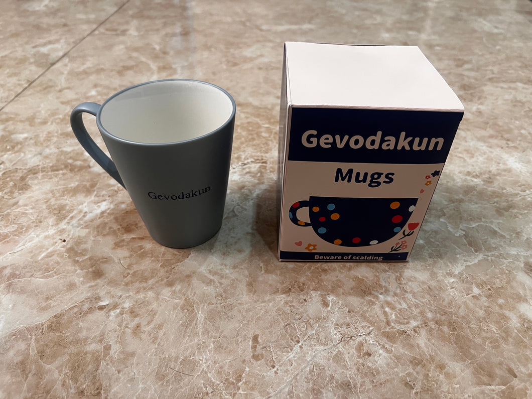 Gevodakun Mug, Household Large Capacity Ceramic Mug, Office Coffee Mug, Simple Matte Frosted Mug