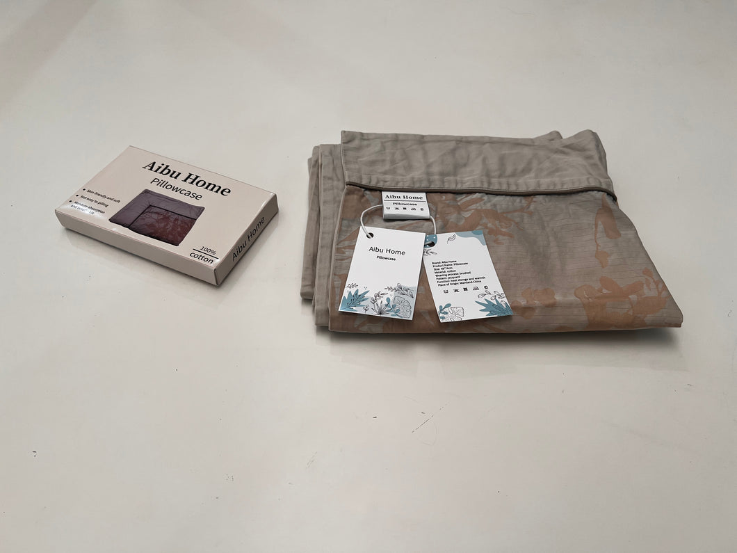 Aibu Home pillowcase, cotton brushed vintage pillowcase, fall and winter warm jacquard pillowcase, premium feeling bedding
