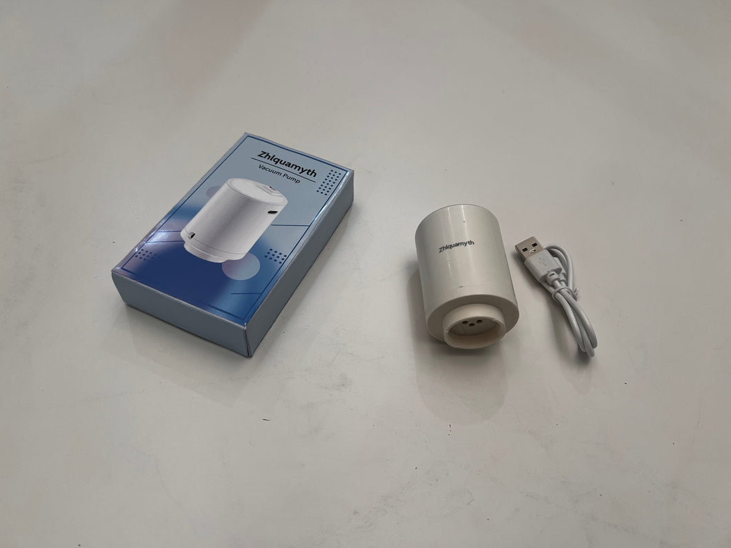 Zhlquamyth Vacuum Pump, Vacuum Compression Storage Bag Small Electric Pump, Wireless Inflatable Vacuum Pump for Outdoor Camping, Air Mattress Bed Electric Pump Shenqian