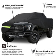 Load image into Gallery viewer, YIXIND Waterproof Car Covers for Ford F150 F250 F350 Raptor Pickup Truck Super Crew Cab 5FT- 8FT Long Bed Box Truck 190T Covers Customer Fit 100% Waterproof Windproof Strap &amp; Double Door Zipper
