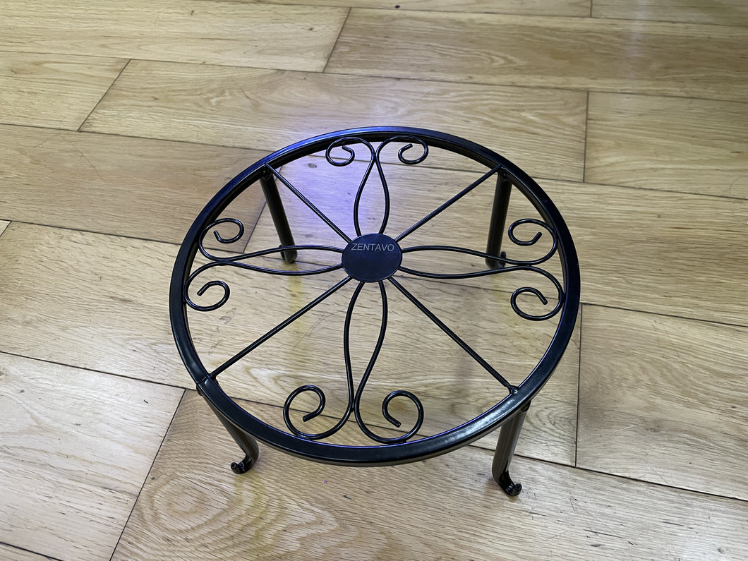 ZENTAVO iron flower rack, potted plants home balcony flower rack, living room flower pot base, green plants stand