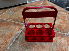 Load image into Gallery viewer, Portrpe portable bottle basket, ktv wine rack, plastic carrying basket, collapsible wine rack, portable bottle rack, portable frame 6 bottle bottle holder
