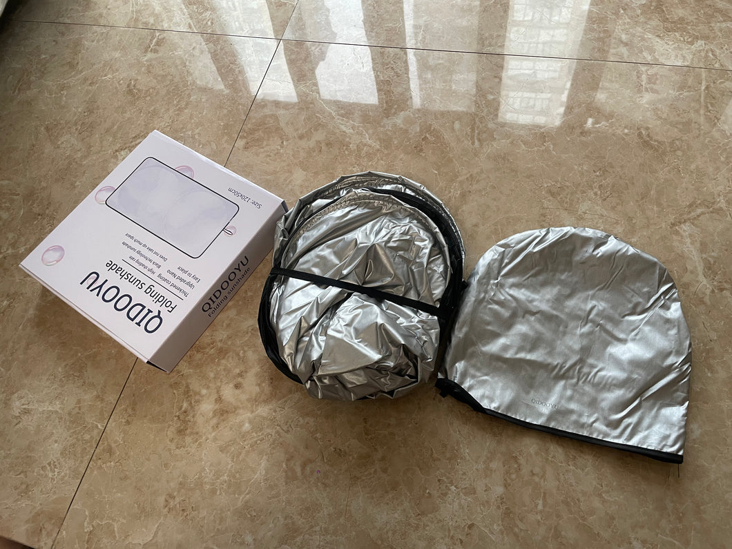 QIDOOYU car sunshade, sunscreen heat insulation sunshade, car window shades, front light panel
