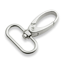 Load image into Gallery viewer, HI-BOOM Pack of 20 Metal 1 Inches Silvery Curved Lobster Clasps Swivel Trigger Clips Snap
