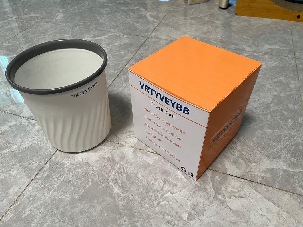 VRTYVEYBB trash can, household large capacity trash can, for kitchen living room toilet bathroom dormitory bedroom one-piece trash can