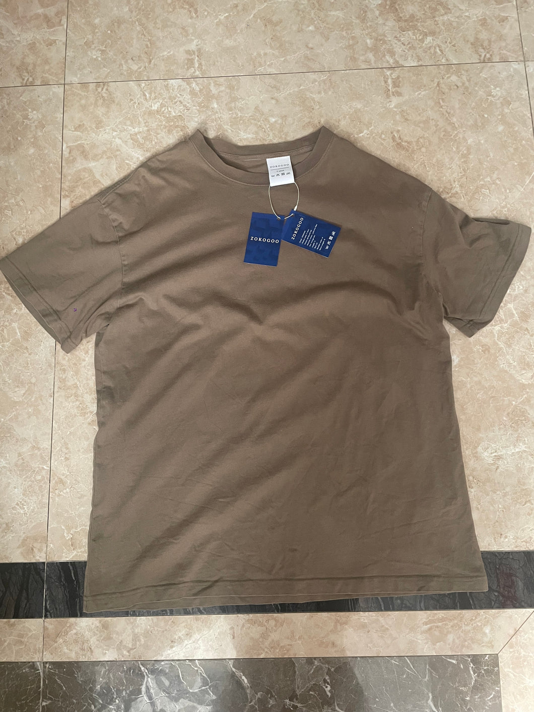 ZOKOGOO cotton solid color short-sleeved bottom shirt, round neck T-shirt, versatile T-shirt, half-sleeved tops