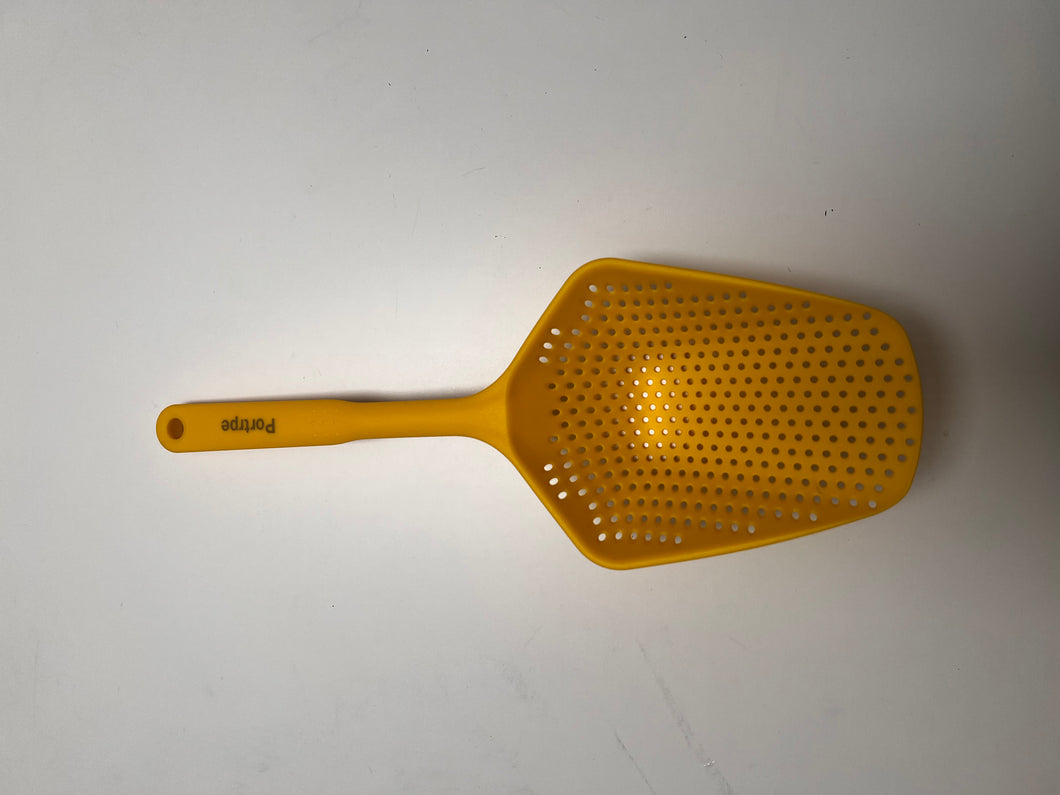 Portrpe strainer spoon, water strainer spatula, funnel spoon, pasta scoop, cooking strainer, funnel scoop, strainer spoon, dense mesh pasta spatula