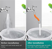 Load image into Gallery viewer, NEVANO Universal Faucet Extension Tube 20cm (5.87inch), 360°Free Rotation Splash Proof Silicone Non-Toxic Tube with Thread Linker
