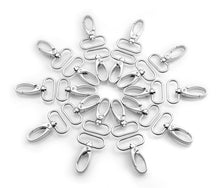 Load image into Gallery viewer, HI-BOOM Pack of 20 Metal 1 Inches Silvery Curved Lobster Clasps Swivel Trigger Clips Snap
