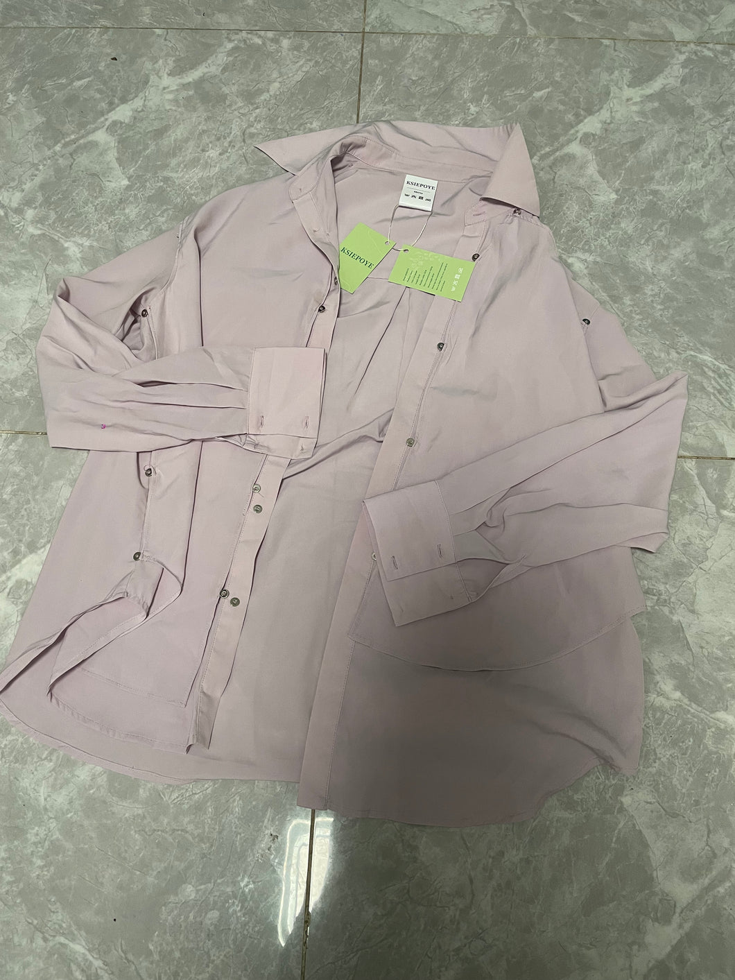 KSIEPOYE shirt, taro purple shirt, spring and summer solid color mid-length shirt, loose and comfortable long sleeve shirt