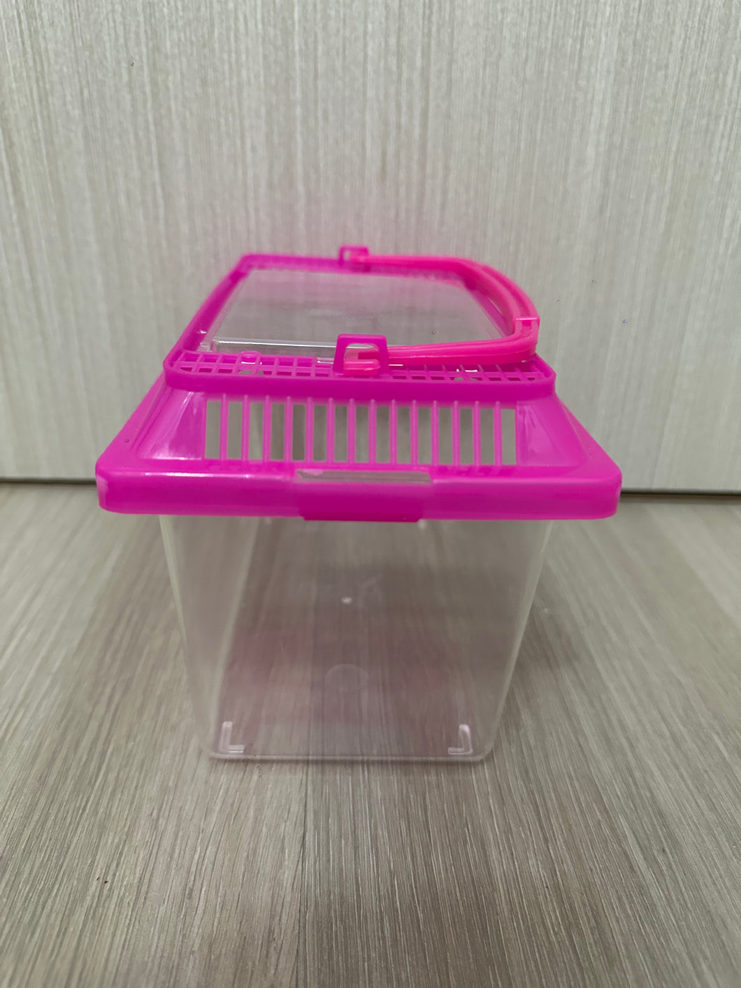 Hbazzor Flip Lid Plastic Box, Lift Lid Crisper Box, Movable Lid Storage Transparent Plastic Box, Half Open Folding Lid Product Display Case
