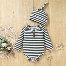 Load image into Gallery viewer, VILUNTOTO Baby Boy Clothes Newborn Outfits Long Sleeve Stripe Romper Overalls Suspender Pants Set 0-24 Months
