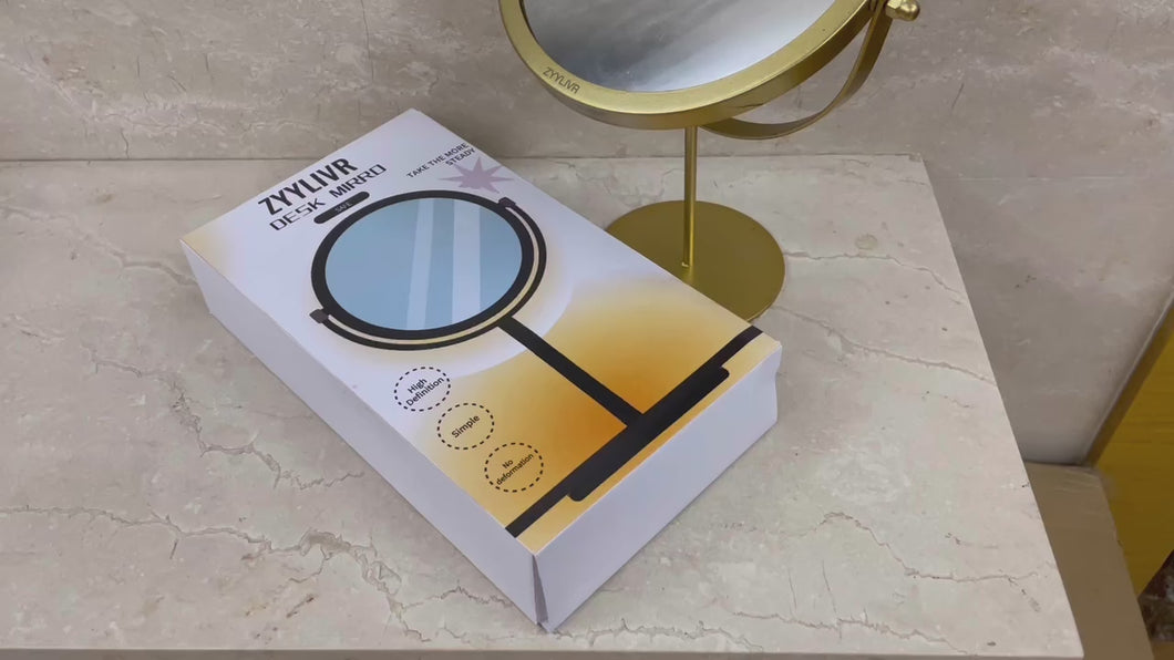 ZYYLIVR Mirror, Cosmetic Mirror, Desktop Standing Home Countertop Dressing Mirror, Single Mirror