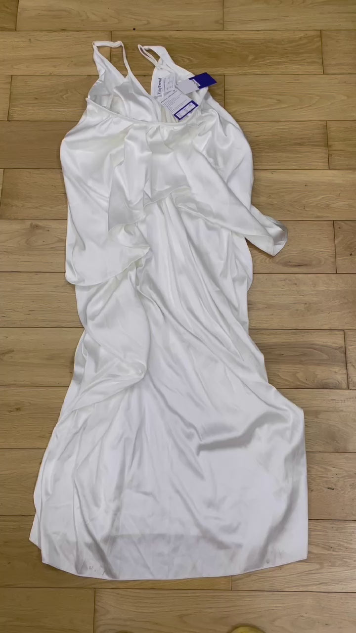 TinyTrend Flowing Sexy Slim Gown Dresses,Satin Evening Gowns,Bridal Bridesmaid Dresses