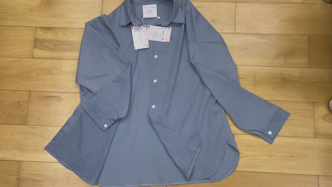 Yii ouneey long sleeve shirt, shirt jacket, loose design niche shirt, thin slouchy cardigan shirt