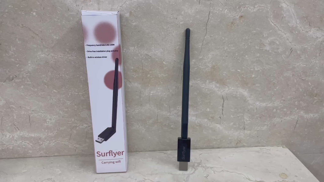 Surflyer driver free on-the-go wifi, laptop home computer wifi receiver, unlimited internet access card, wifi on-the-go