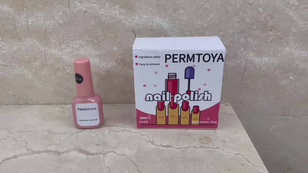 PERMTOYA Nail Polish, No Bake Long Lasting Fast Drying Peelable Nail Polish, Whitening Nail Polish